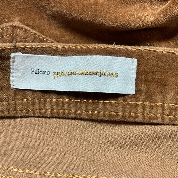 ANTHROPOLOGIE Pilcro Cotton Cognac Velvet 5 Pocket Skinny Jeans Low Rise Sz 28 - Picture 4 of 11